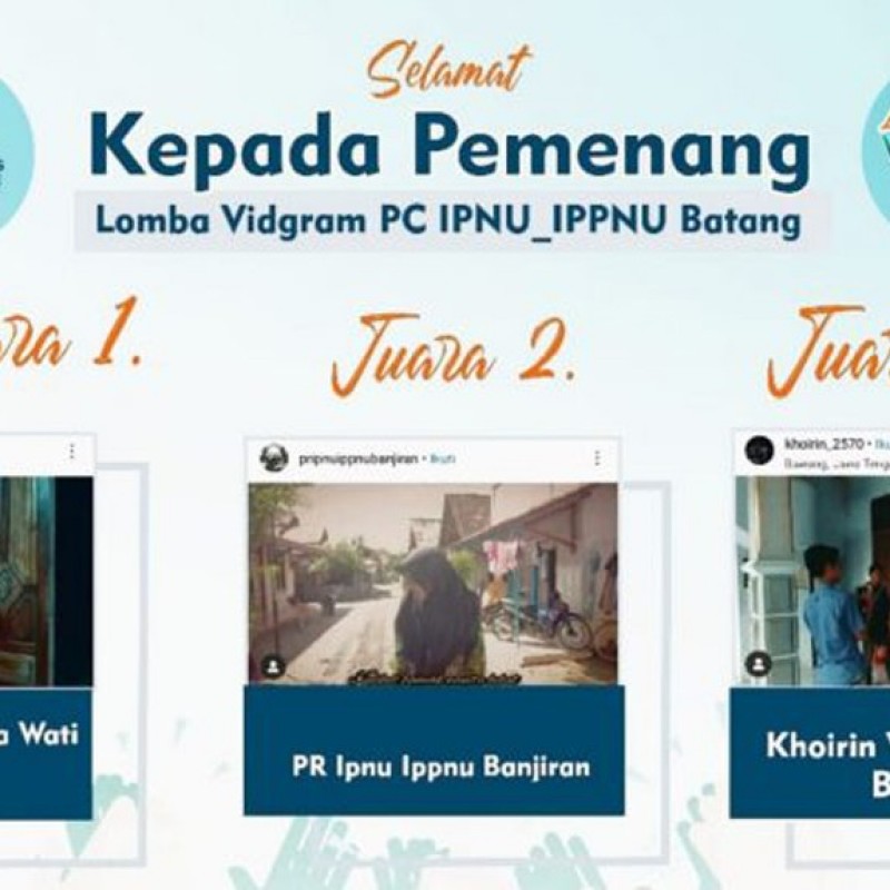 Peringati Hari Kartini, IPNU-IPPNU Batang Umumkan Pemenang Lomba Vidgram