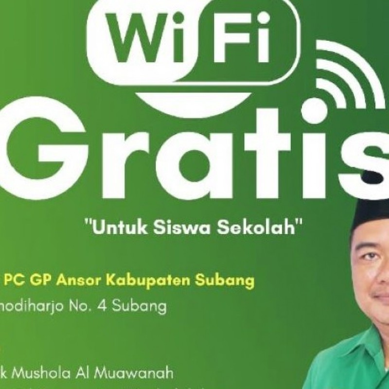 GP Ansor Subang Laksanakan Program WiFi Gratis untuk Pelajar
