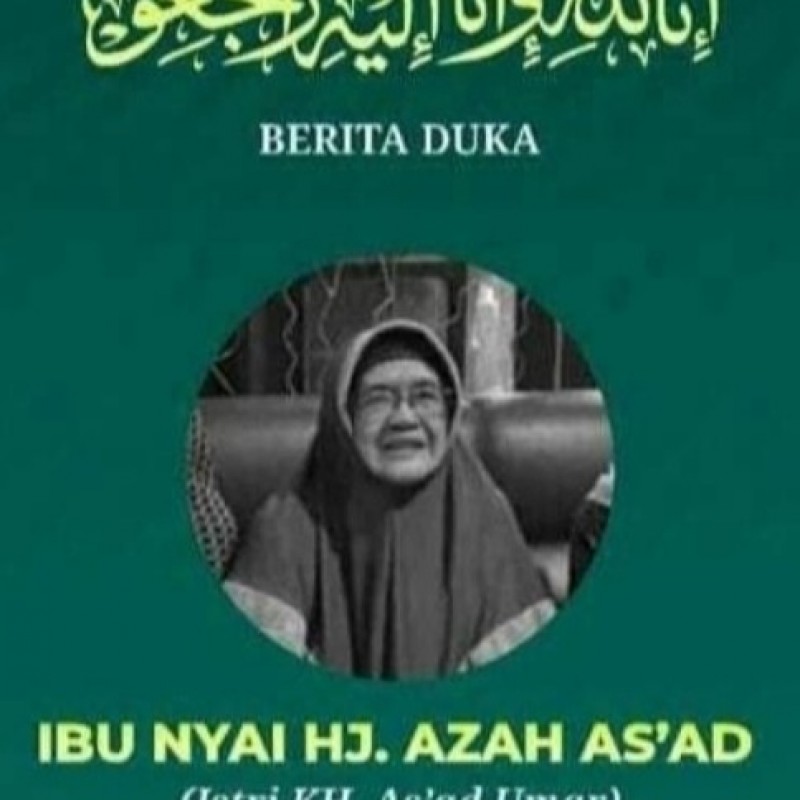 Pesantren Darul Ulum Jombang Berduka, Nyai Hj Azah As'ad Wafat