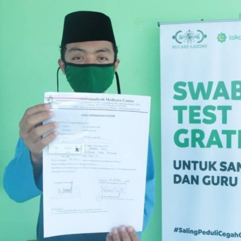 NU Care Adakan Tes Swab di Pesantren Yasina Bogor