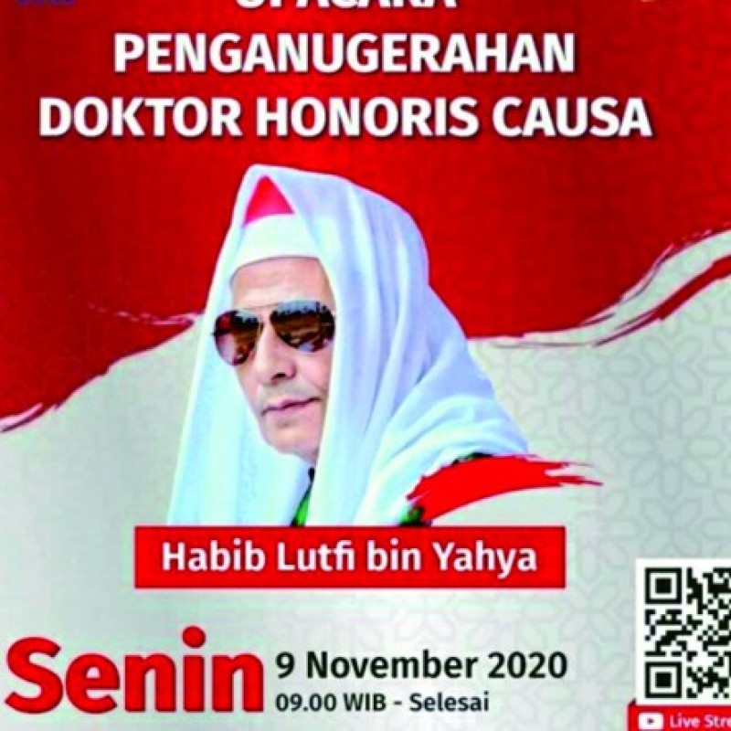 Unnes Semarang Bakal Anugerahi Gelar Doktor Honoris Causa ke Habib Lutfi bin Yahya