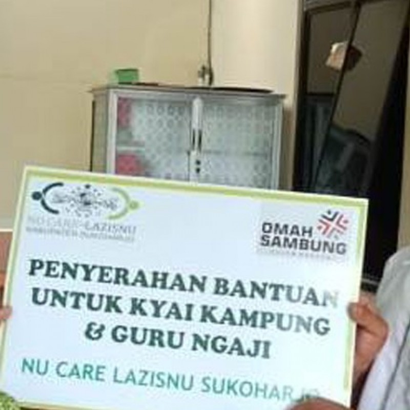 Ratusan Kiai Kampung dan Guru Ngaji Sukoharjo Terima Bantuan Sembako dari LAZISNU 