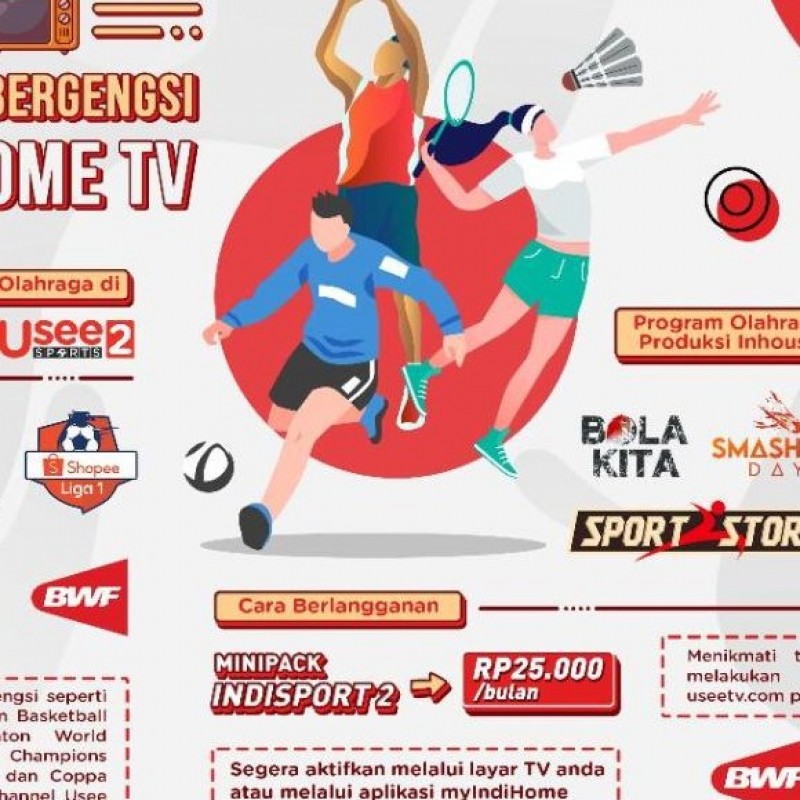 Telkom Kembali Hadirkan Tayangan Olahraga Bergengsi melalui Usee Sports di IndiHome TV