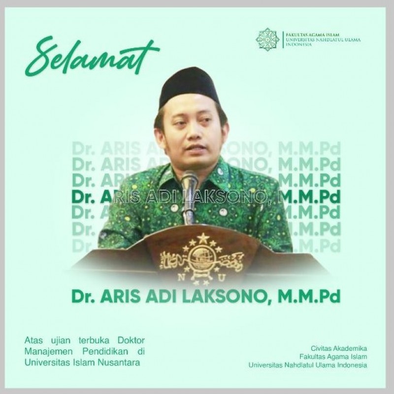 Ketua PP Pergunu Aris Adi Leksono Raih Doktor di Uninus Bandung