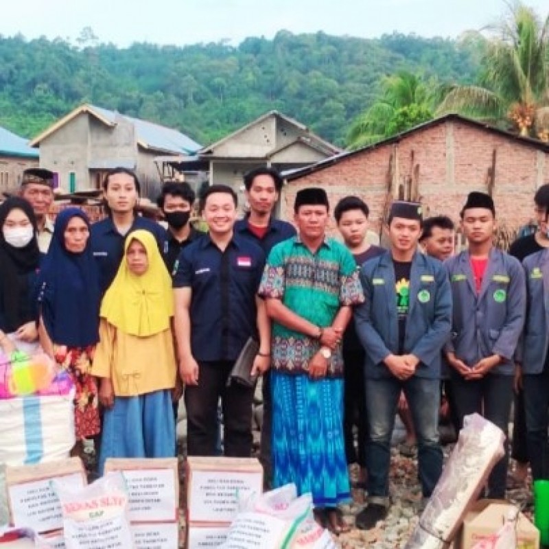 IPNU-IPPNU di Lampung Salurkan Bantuan bagi Korban Kebakaran