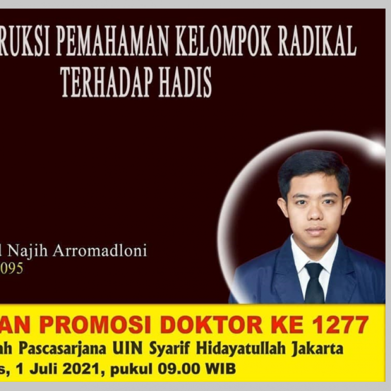 Teliti Pemahaman Hadits Kelompok Radikal, Gus Najih Raih Doktor di UIN Jakarta