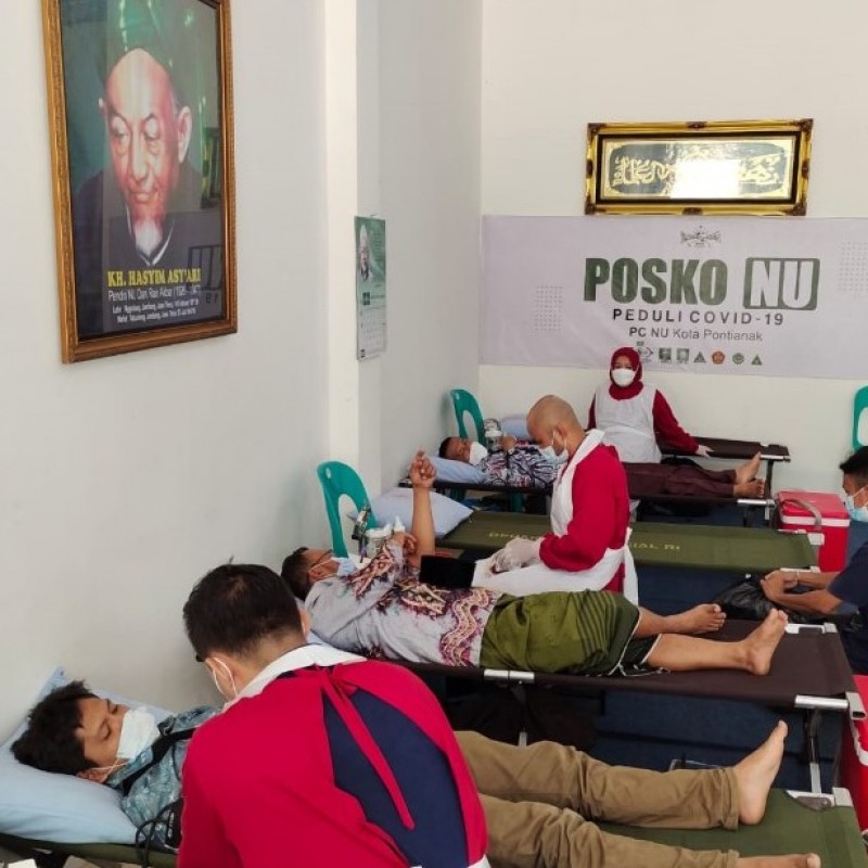 Jelang Konfercab, PCNU Kota Pontianak Giatkan Donor Darah