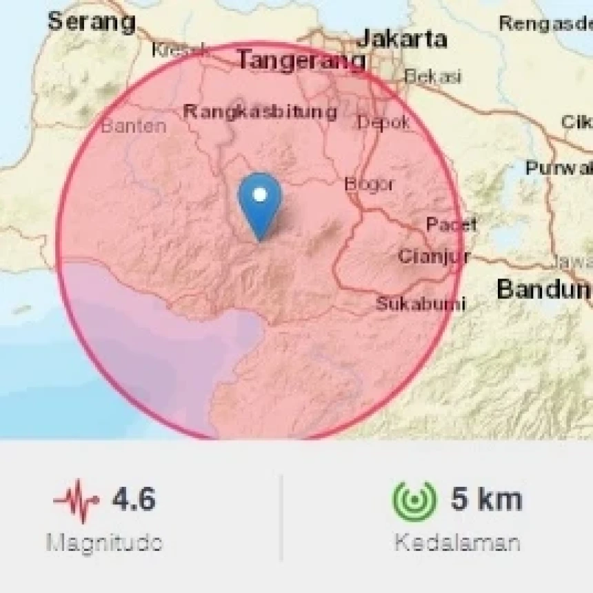Sukabumi Diguncang Gempa 4.6 SR, Terasa hingga Bogor dan Tangerang