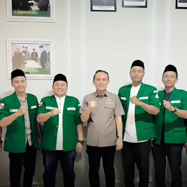 Silaturahim ke Kepala Kemenag, GP Ansor Lampung Utara Bahas Muktamad 2026