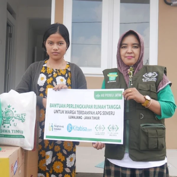 LAZISNU Jatim Bantu Perabotan Rumah Tangga bagi Penyintas APG Semeru