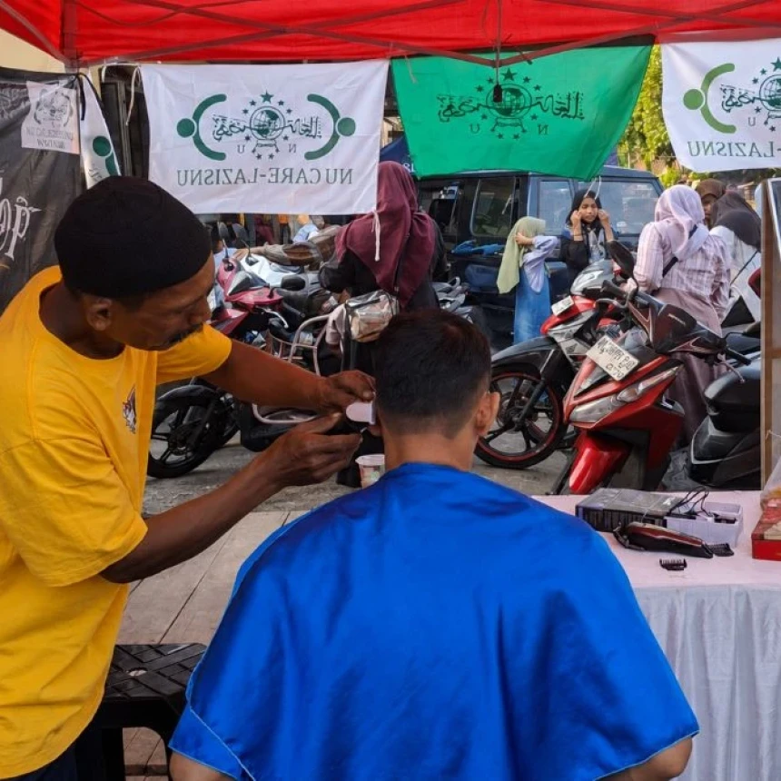 Booth NU Care-LAZISNU Jadi Magnet Peserta Munas-Konbes NU 2026 di Ploso Kediri