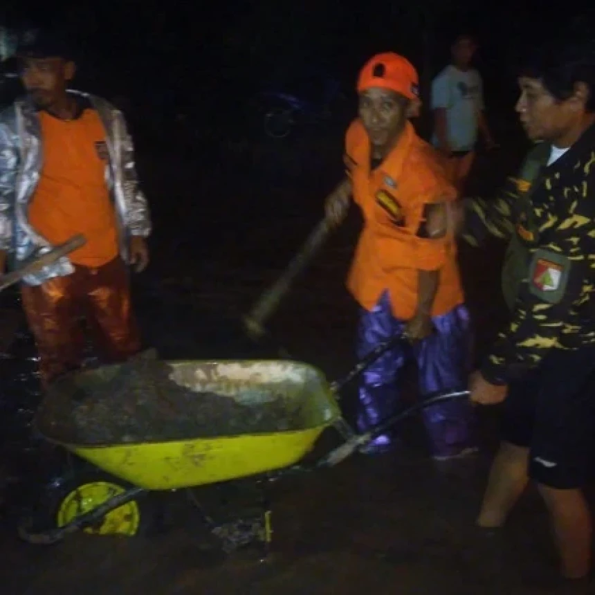 Banser Tanggap Bancana Dirikan Dapur Umum di 2 Kecamatan Imbas Banjir di Tegal