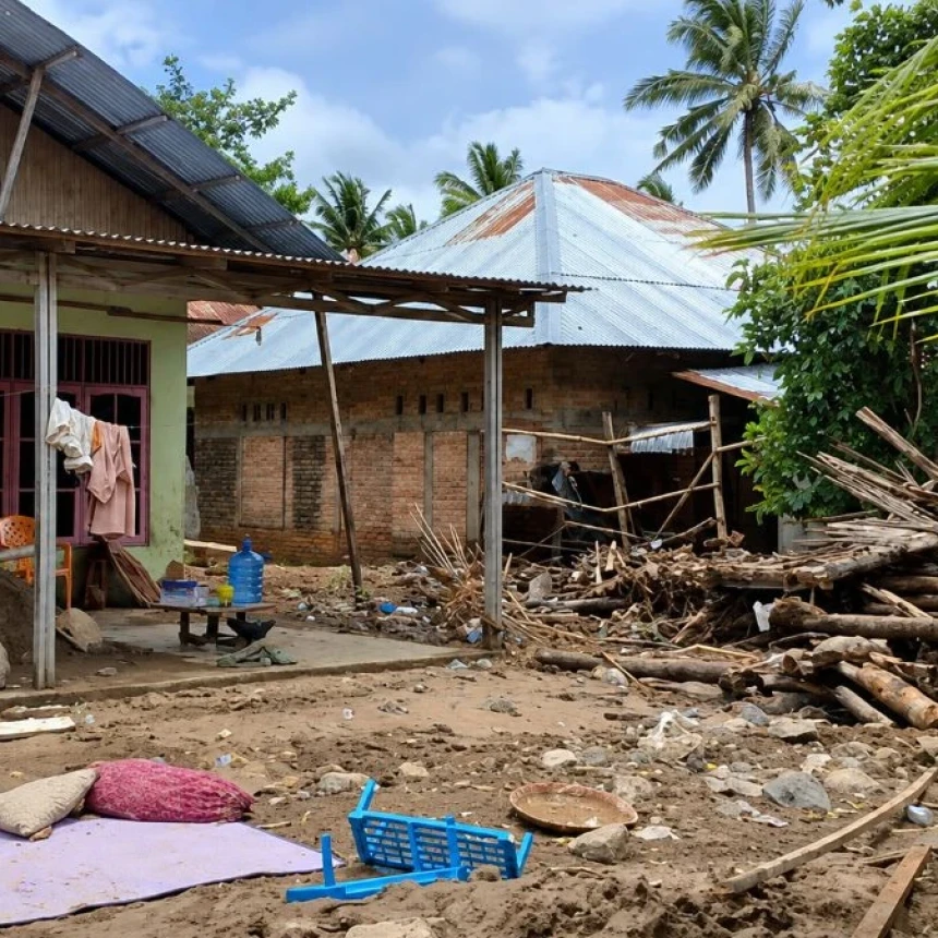 Banjir Padang 3 Agustus Mulai Surut, Warga Bersih-Bersih di Tengah Trauma yang Belum Hilang