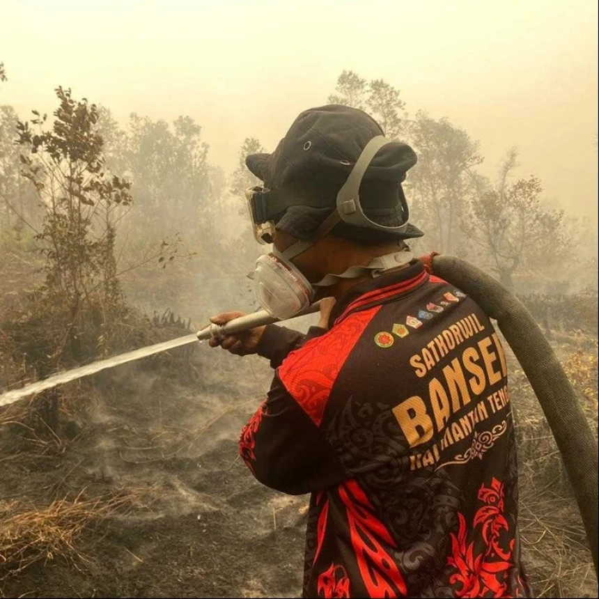Banser Kalteng Berjibaku Tangani Karhutla, Siapkan Rumah Oksigen Gratis untuk Warga