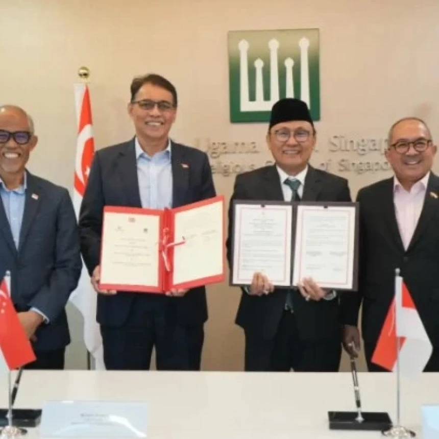 BPJPH dan Majelis Agama Islam Singapura Teken MoU Jaminan Produk Halal