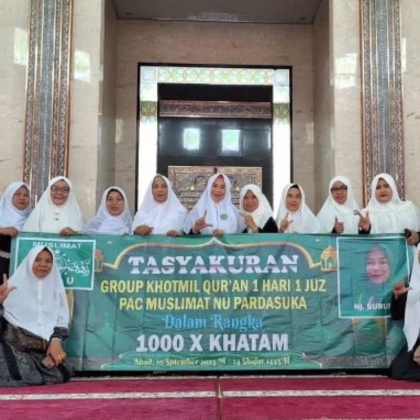 Khatam Qur'an 1.000 Kali, Muslimat NU Pardasuka Gelar Tasyakuran di Islamic Center Pringsewu