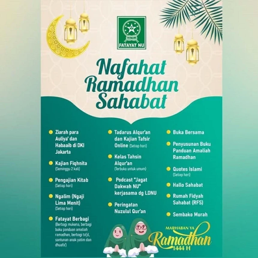 Hiasi Ramadhan dengan Kegiatan Positif, PP Fatayat NU Gelar ‘Ngalim’ hingga Kajian Fiqinita