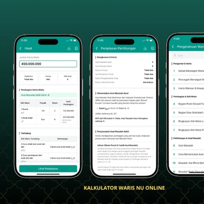 Kalkulator Waris NU Online: Hitung Hak Ahli Waris dalam Sekejap