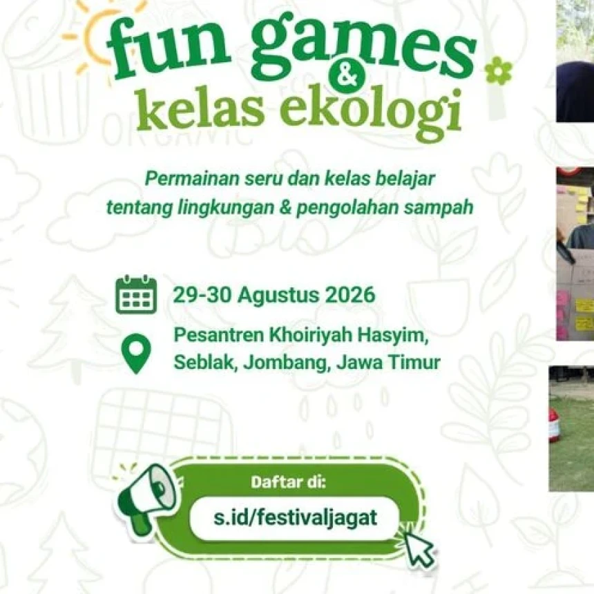 Festival JAGAT di Jombang Ajak Santri Belajar Ekologi Lewat Permainan 
