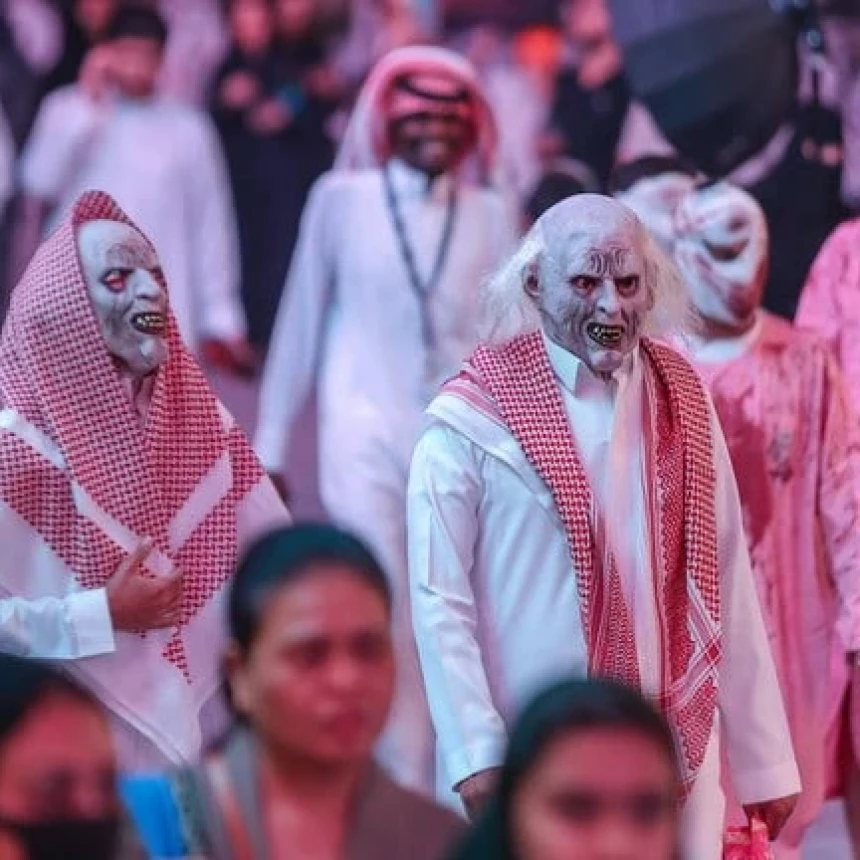 Warga Saudi Pakai Kostum Menakutkan Rayakan Pesta Halloween