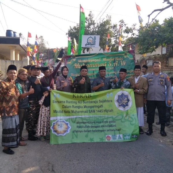 Peringatan Maulid Nabi, KBNU Sumberrejo Sejahtera Bandar Lampung Gelar Kirab