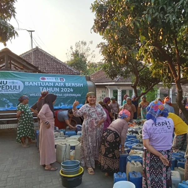 NU Peduli Pasuruan Salurkan 24 Ribu Liter Air Bersih Tiap Pekan Sekali