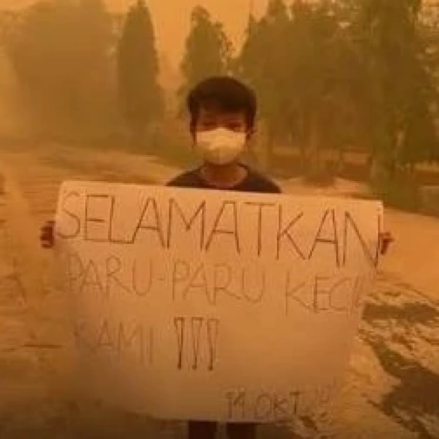Asap Karhutla Ancam Paru-paru Anak, Warga Kalimantan Desak Pemerintah Bertindak