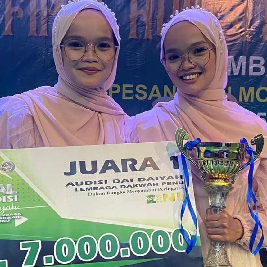 Cerita Si Kembar Tuti dan Tita Jadi Juara 1 Dai Daiyah LD PBNU 