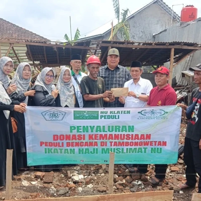 NU Care-LAZISNU Klaten Salurkan Donasi Rp27,5 Juta untuk Korban Bencana Angin Puting Beliung di Desa Tambong Wetan