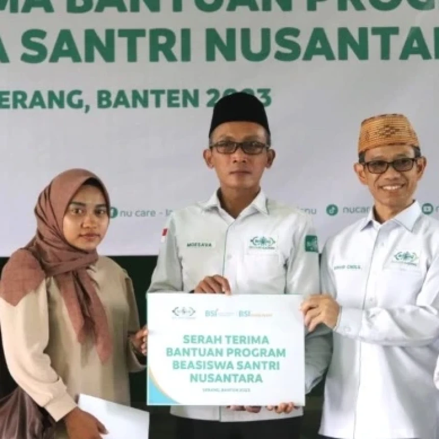 LAZISNU Salurkan Beasiswa Santri di 6 Kabupaten di Banten