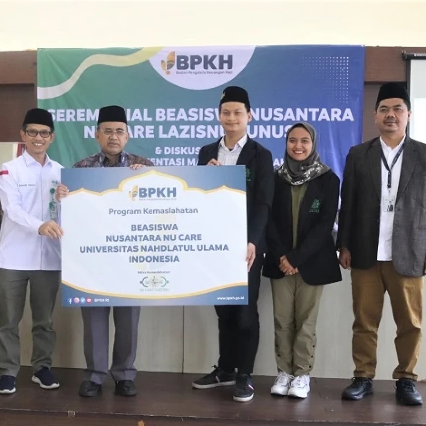 LAZISNU dan BPKH Salurkan Beasiswa untuk Mahasiswa Unusia Jakarta