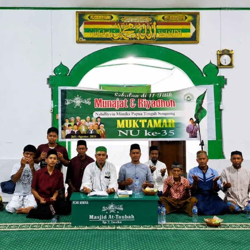 Nahdliyin Mimika Papua Tengah Istighotsah Sebulan Penuh Sambut Muktamar Ke-35 NU
