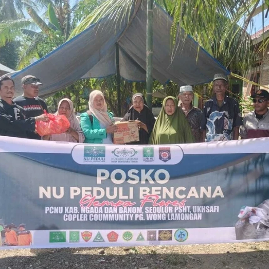 NU Peduli Salurkan Bantuan Logistik ke 20 Posko Terdampak Gempa M7,7 NTT