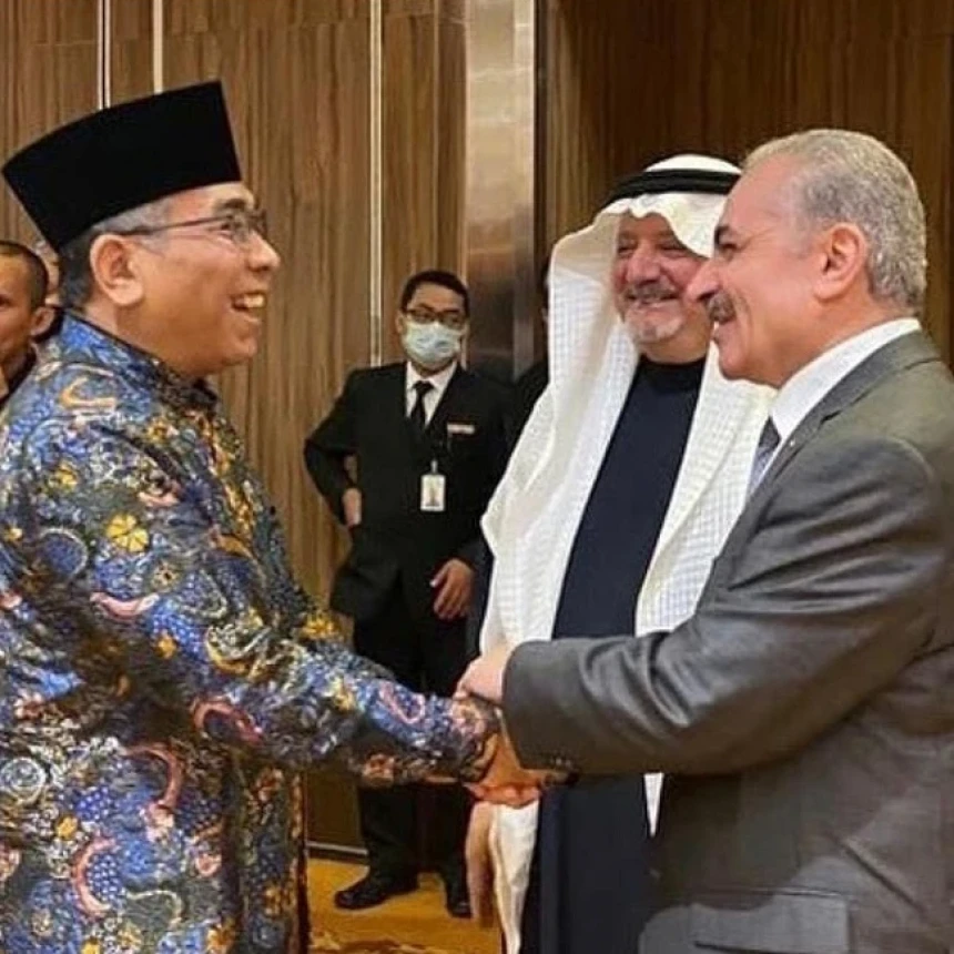 Momen Hangat Pertemuan Ketum PBNU dan PM Palestina