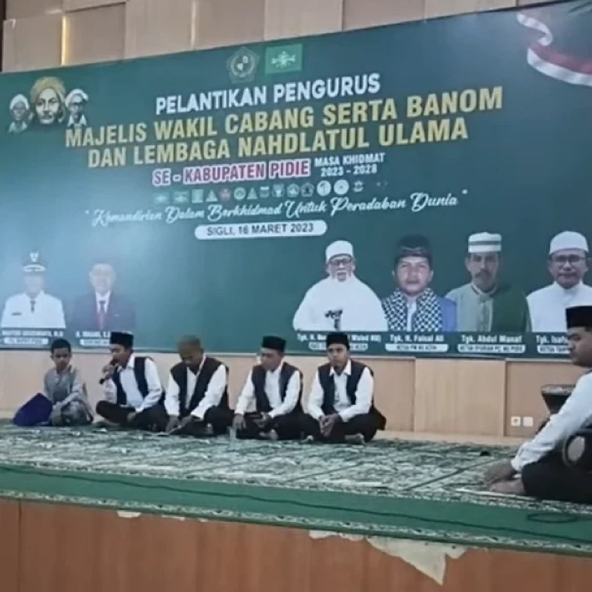 Lantik 23 MWCNU Se-Pidie, PWNU Aceh: Ini Prestasi Luar Biasa
