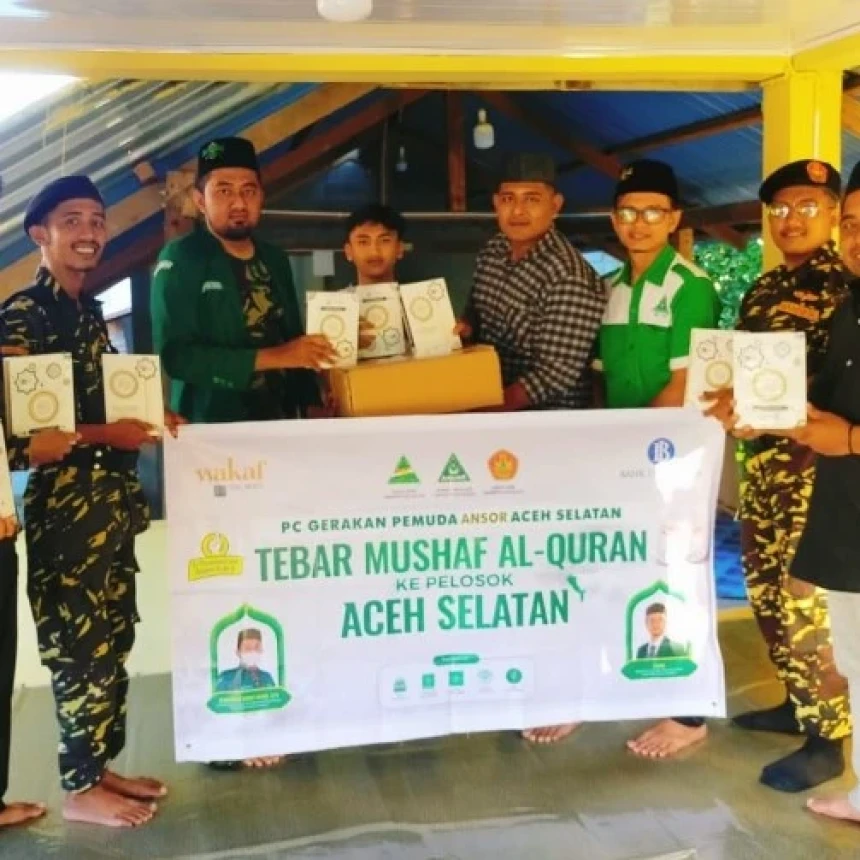 Ansor Aceh Selatan Tebar Mushaf Al-Qur'an dan Gelar Rihlah Religi
