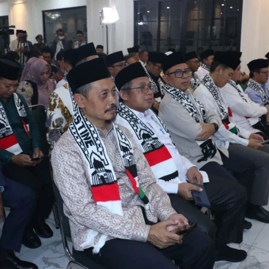 Pengurus Kenakan Syal, PBNU Tegaskan Komitmen Dukung Kemerdekaan Palestina
