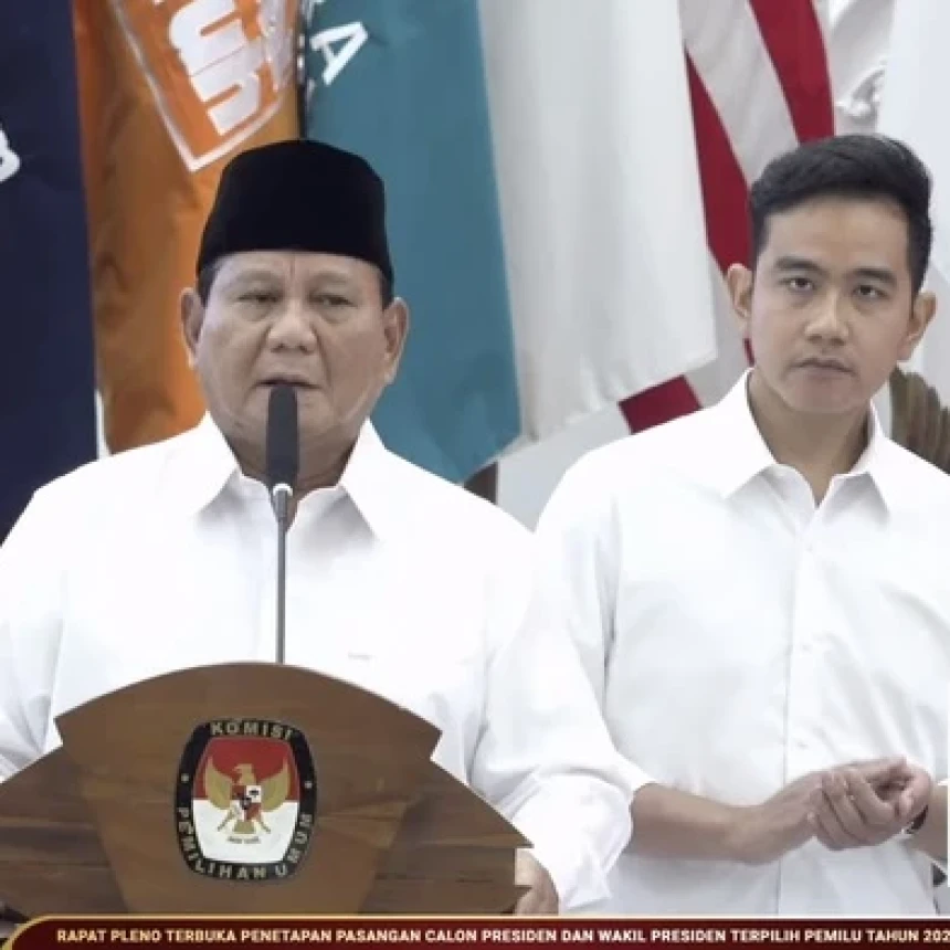 Full Pidato Prabowo Subianto Setelah Ditetapkan sebagai Presiden