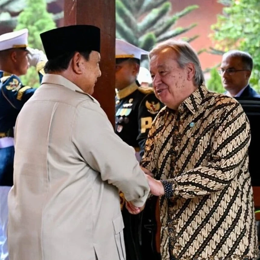 Jelang Akhir Masa Jabatan, Sekjen PBB Bertemu Prabowo dan Apresiasi Indonesia
