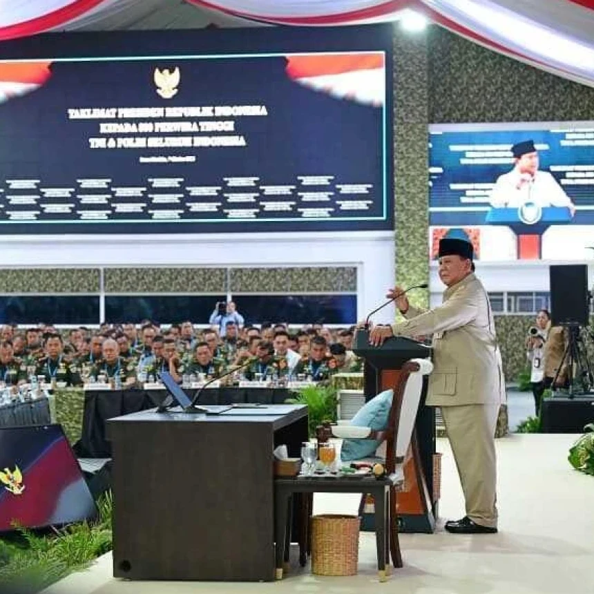 Prabowo Undang 800 Perwira Tinggi ke Istana, Bahas Kondisi Bangsa dan Negara