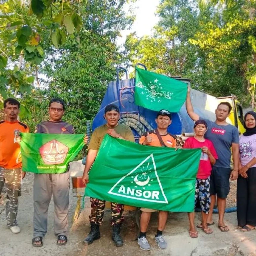 Bantul Siaga Darurat Kekeringan, GP Ansor Pundong Salurkan 25 Tangki Air Bersih