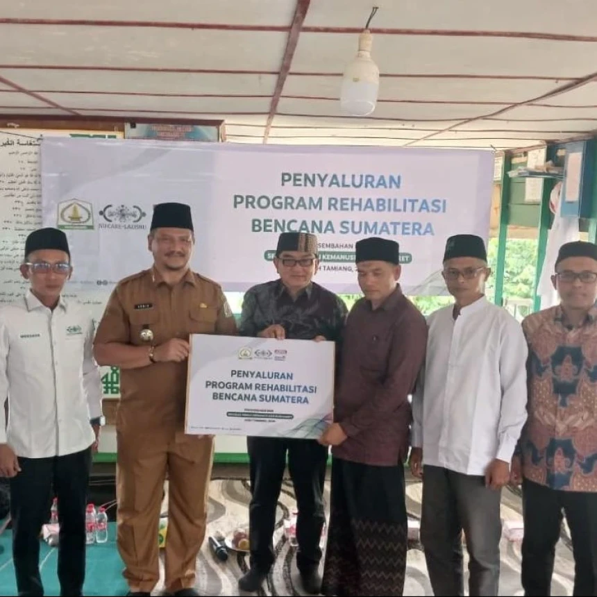 NU Care-LAZISNU Salurkan Bantuan Rehabilitasi Dayah Pascabencana di Aceh Tamiang