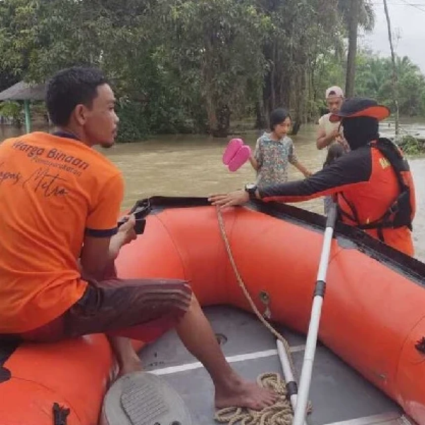 LAZISNU Pringsewu Bantu Warga Terdampak Banjir di Berbagai Daerah di Lampung
