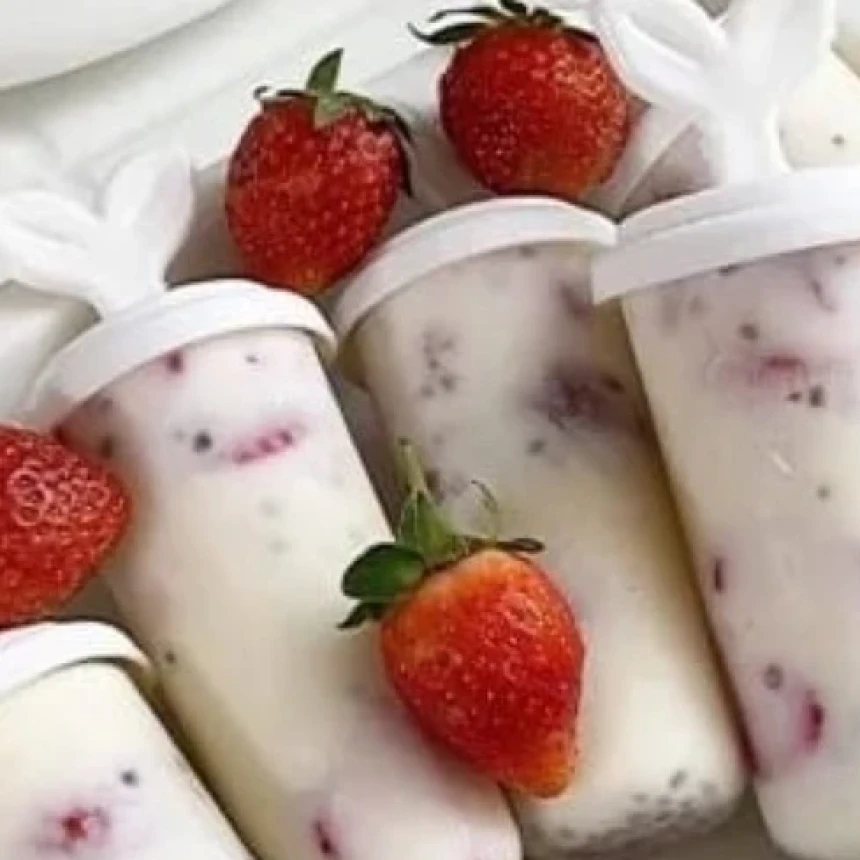 Resep Mudah Membuat Es Krim Strawberry Kelapa