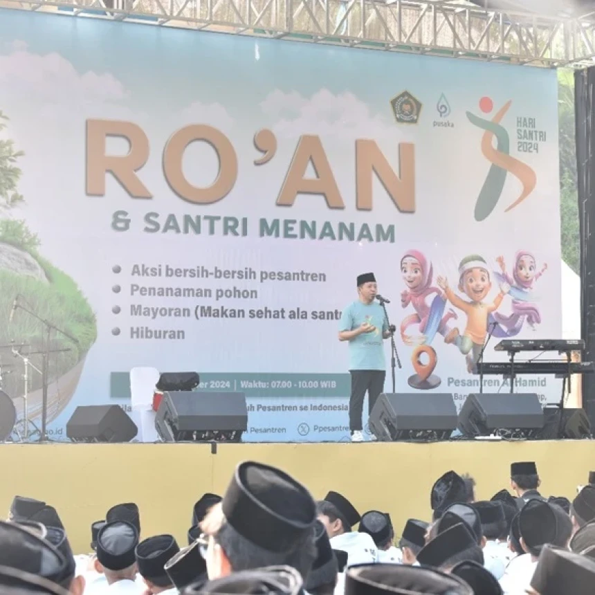 Semarak Hari Santri 2024, 50.600 Pohon Ditanam Serentak di Pesantren Seluruh Indonesia