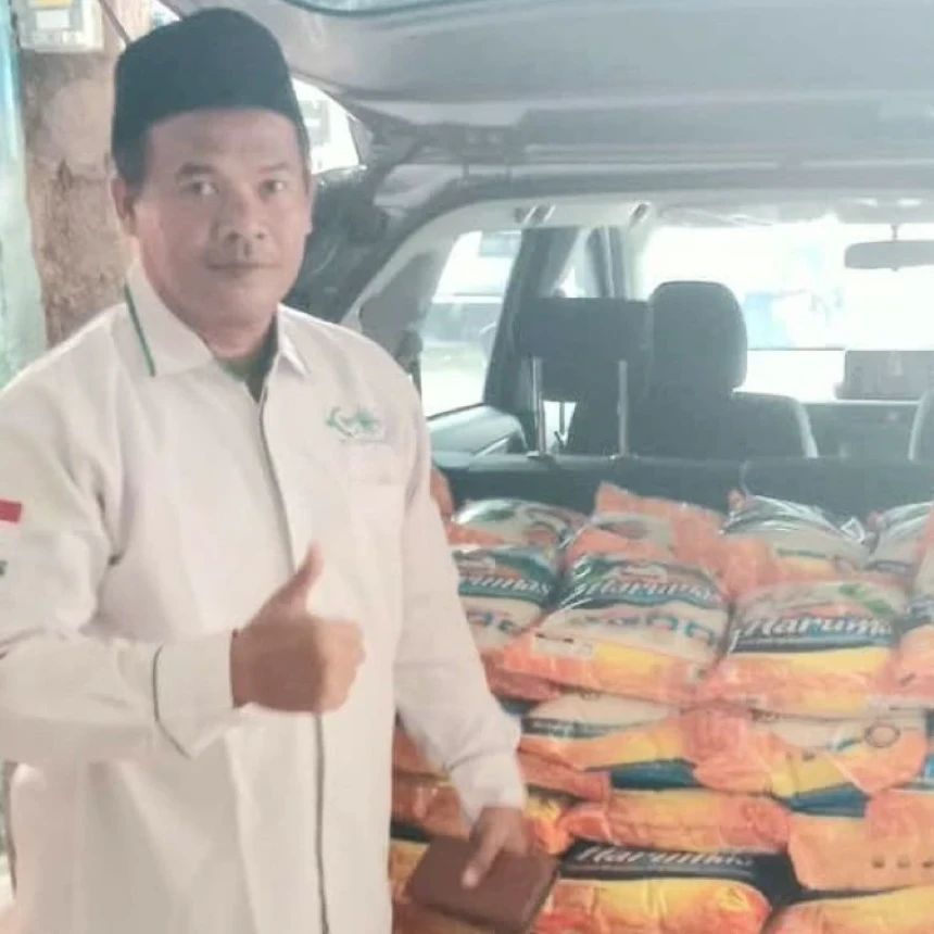 Penyaluran Beras dan Masker LAZISNU Batam Kepri kepada Santri Terdampak Kabut Asap Karhutla