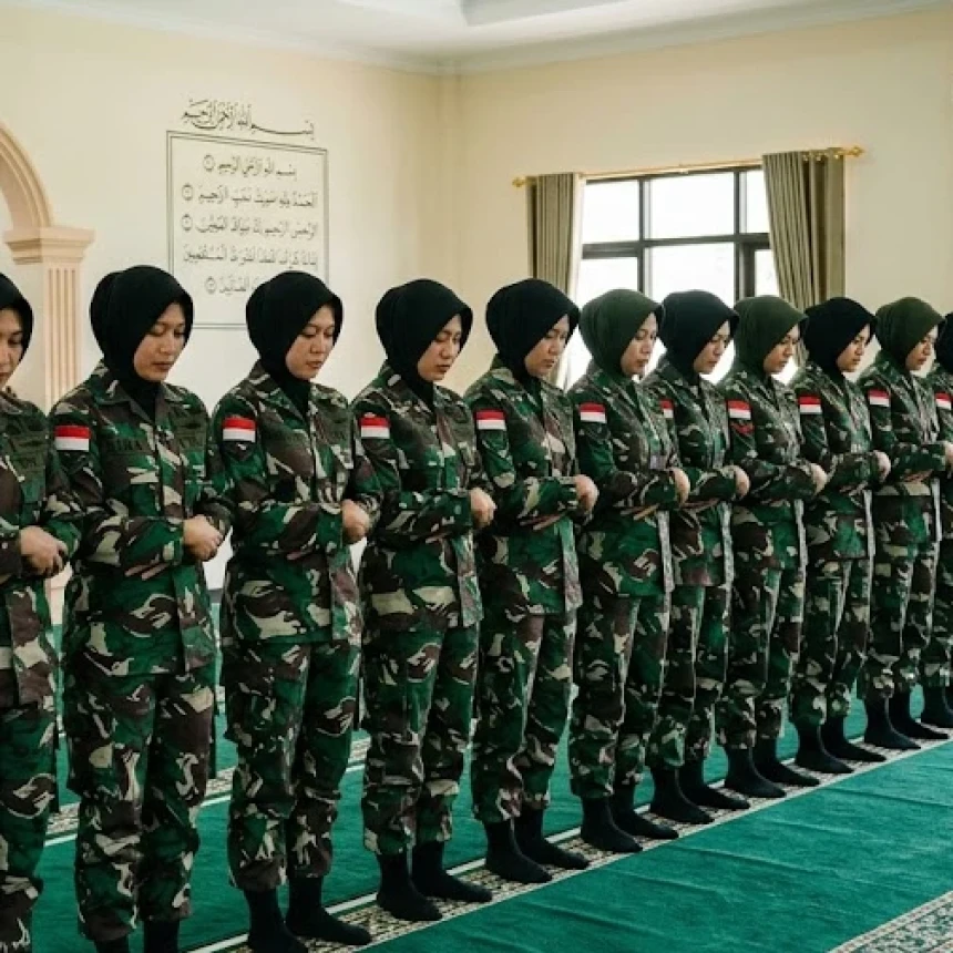 Hukum Perempuan Shalat Berjamaah dengan Seragam Tentara, Sah atau Tidak?