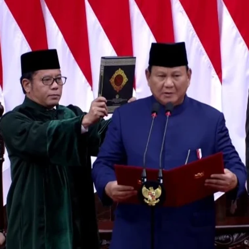 Prabowo dan Gibran Ucapkan Sumpah sebagai Presiden dan Wapres RI 2024-2029