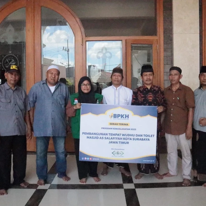 Bersama BPKH, NU Care-LAZISNU Bantu Pembangunan Tempat Wudhu dan Toilet untuk Masjid As-Salafiyah Surabaya