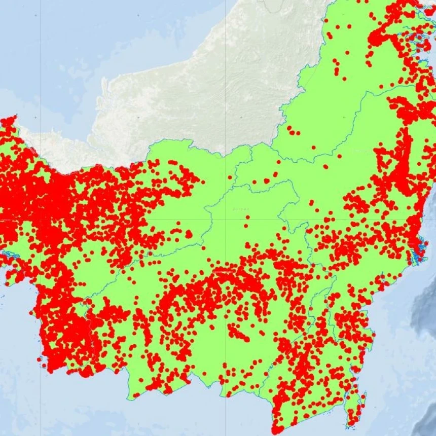 34.262 Titik Api Kepung Kalimantan, 65 Persen di Kalbar
